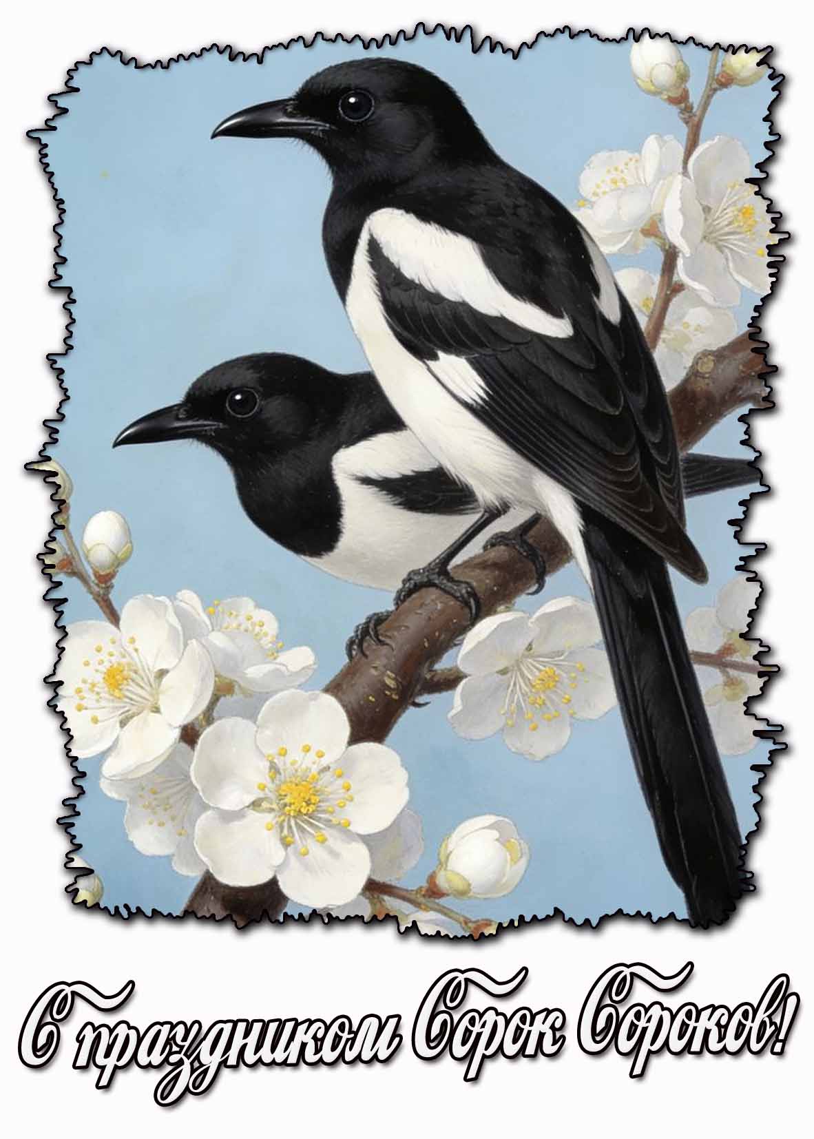 Картинка с праздником Сорок Сороков