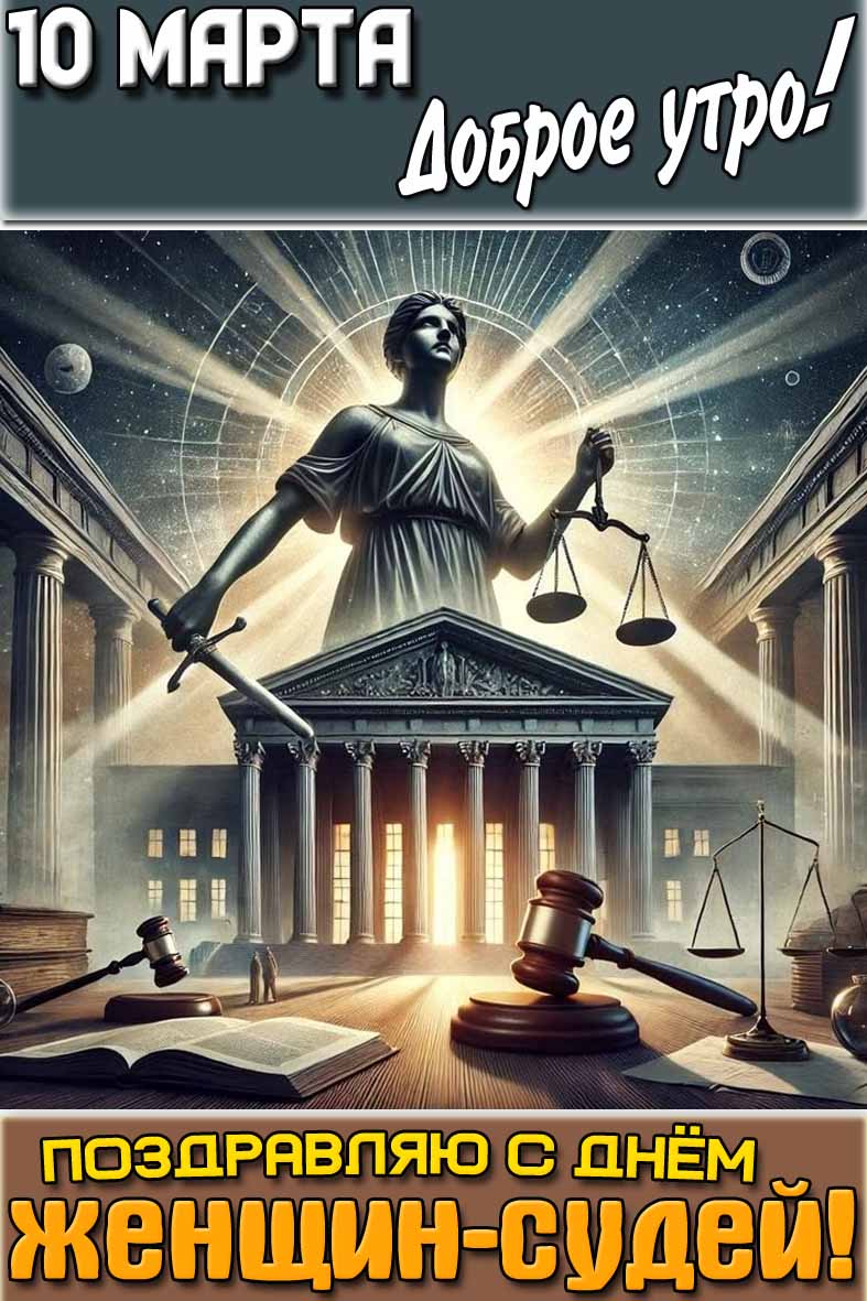 Картинка "10 марта доброе утро! Поздравляю с днём женщин-судей!"