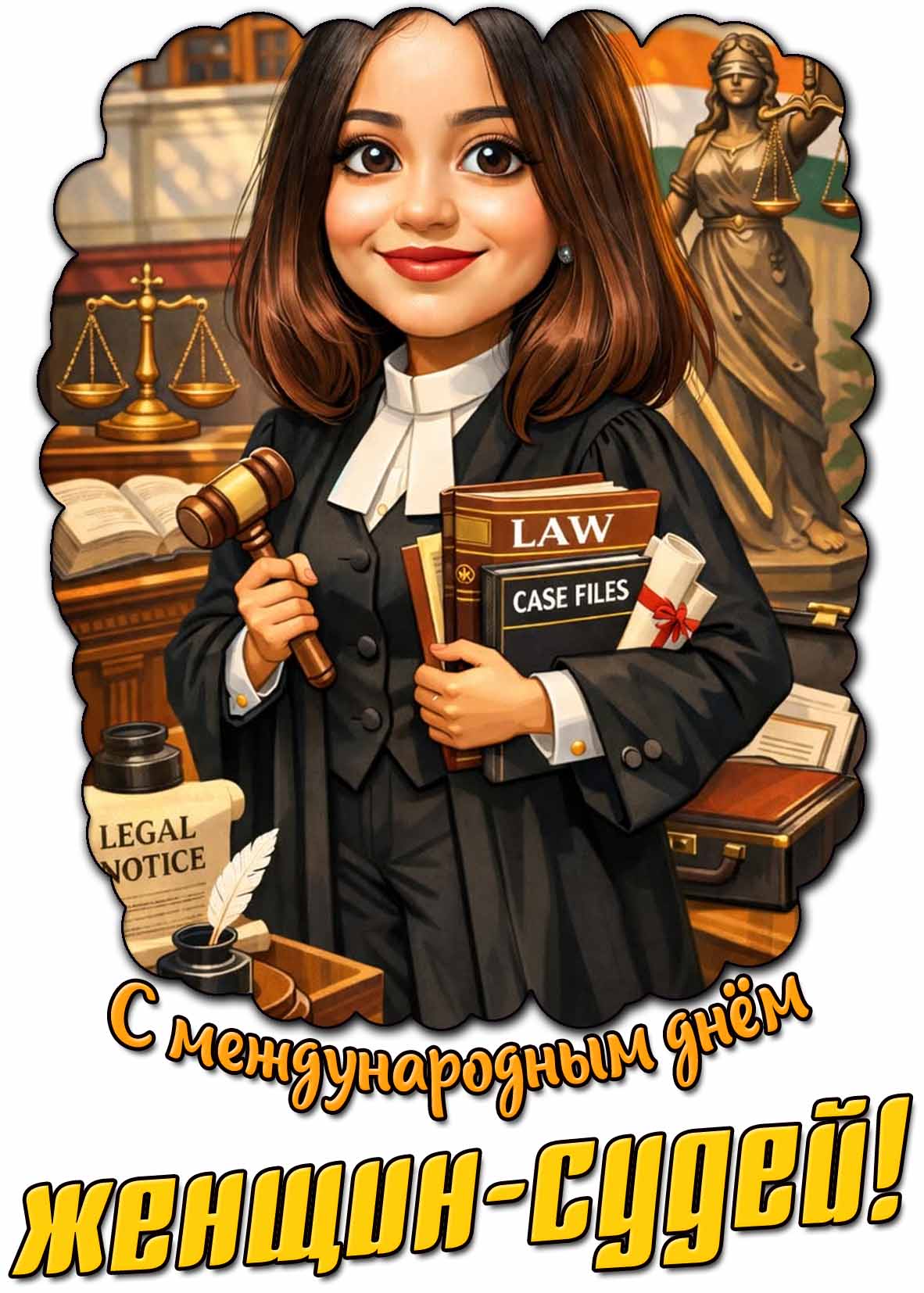 Картинка с Международным днём женщин-судей