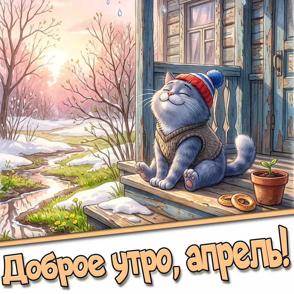 Прикольная картинка "Доброе утро, апрель!"