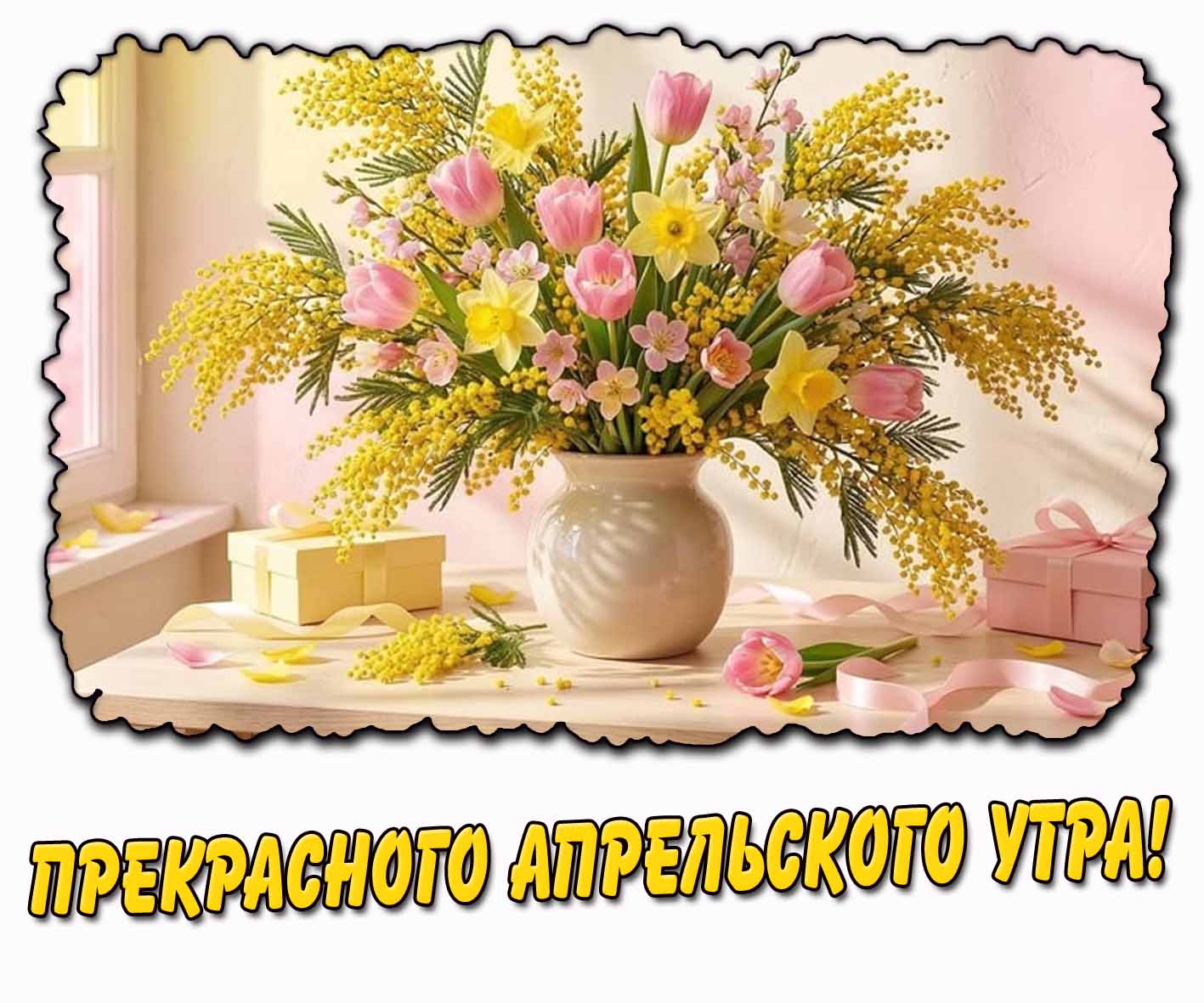 Прекрасного апрельского утра! - картинка с цветами