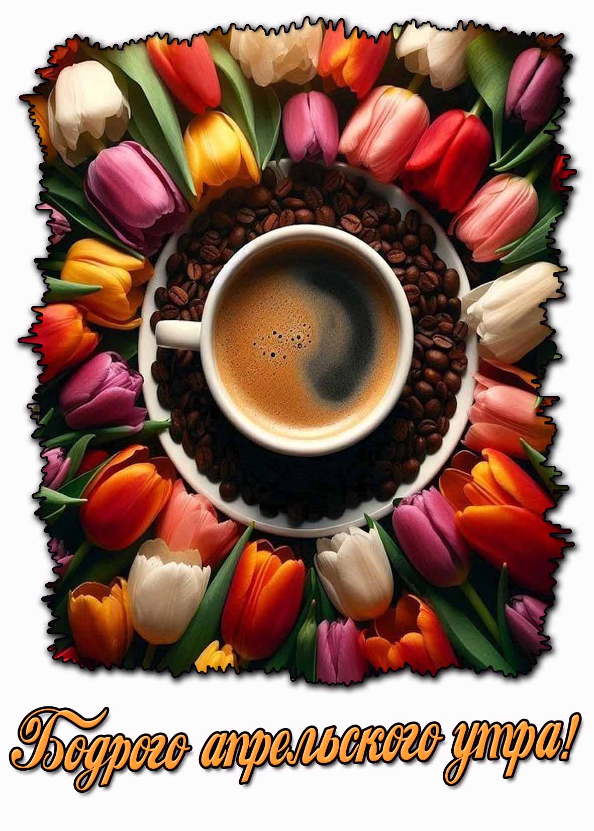 Открытка бодрого апрельского утра