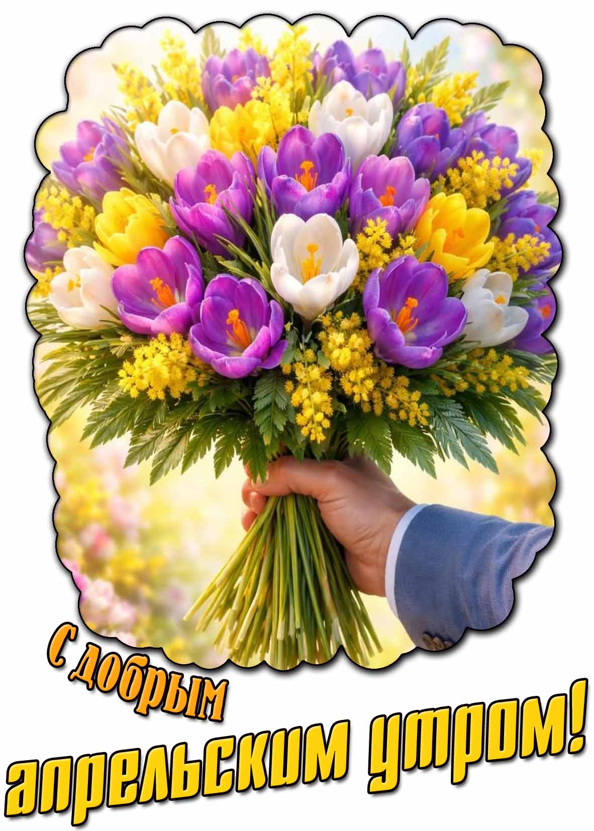 С добрым апрельским утром! - картинка с цветами
