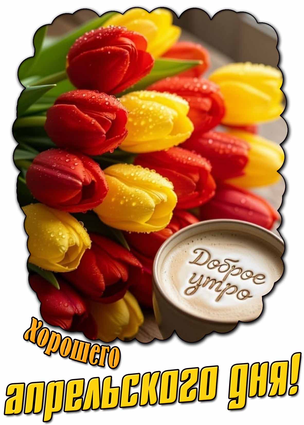 Открытка "Доброе утро! Хорошего апрельского дня!"