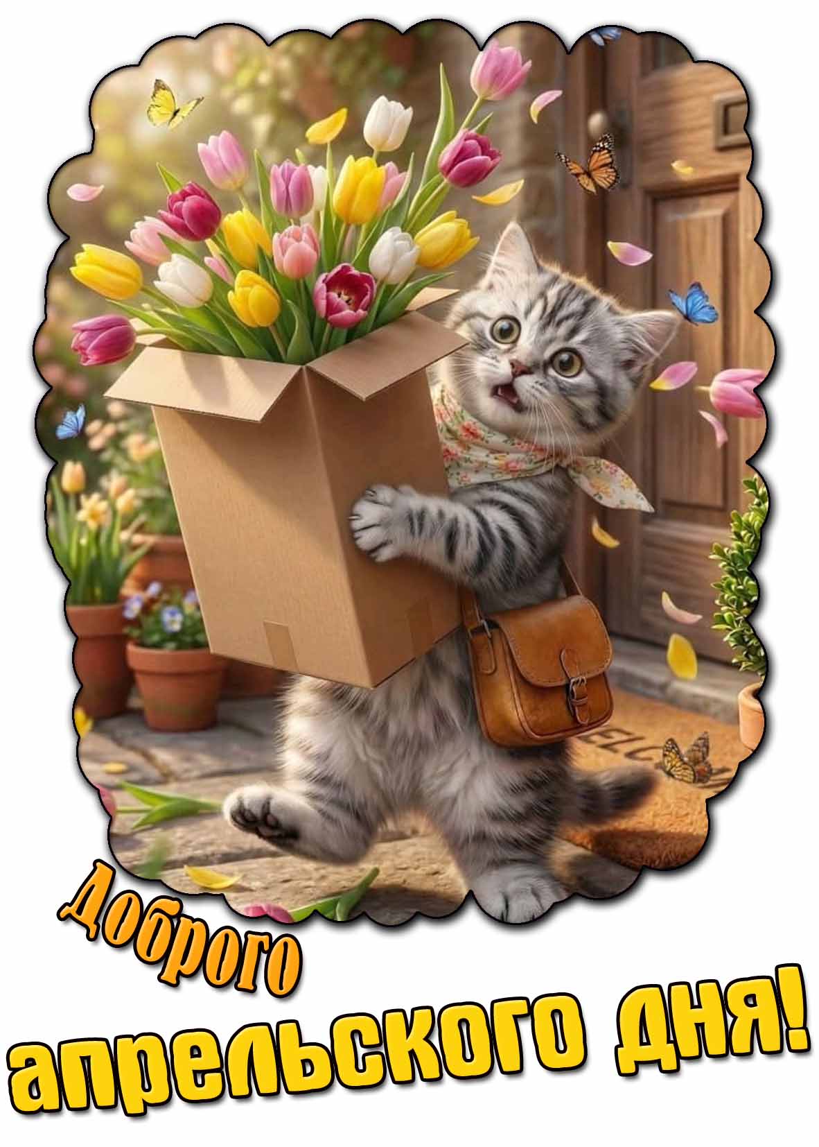 Смешная открытка доброго апрельского дня