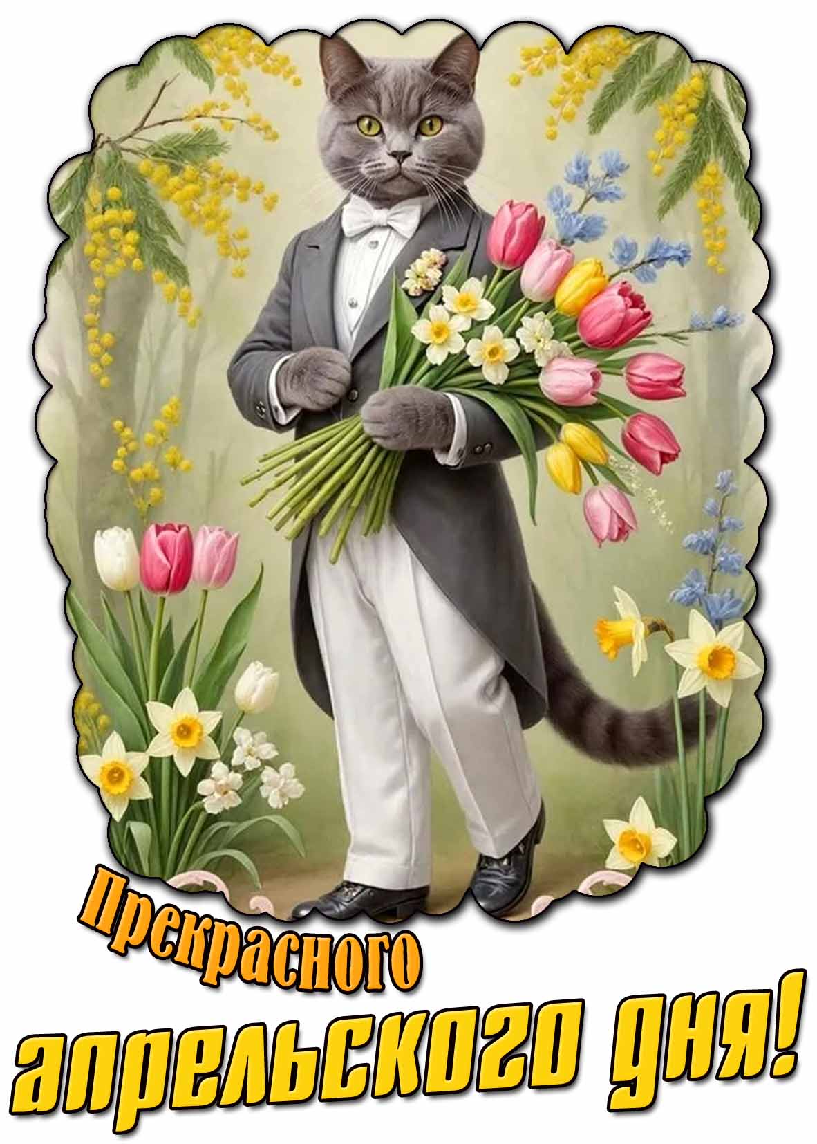 Открытка прекрасного апрельского дня