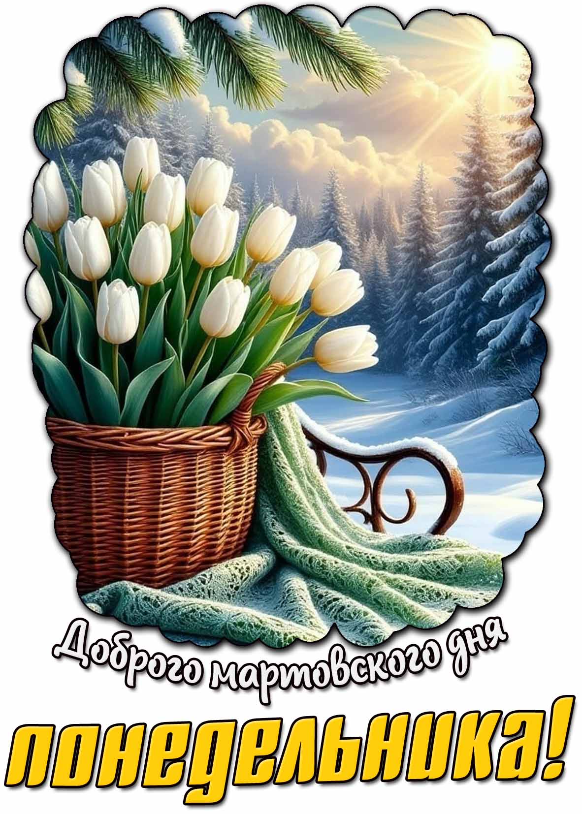Открытка доброго мартовского дня понедельника