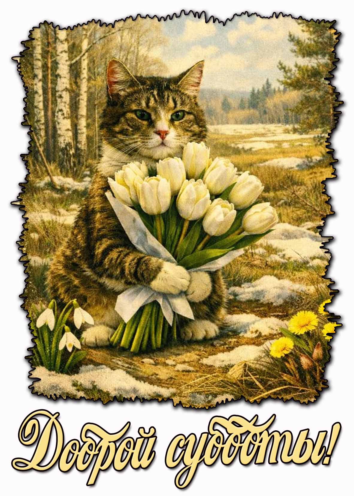 Весенняя картинка "Доброй субботы!"