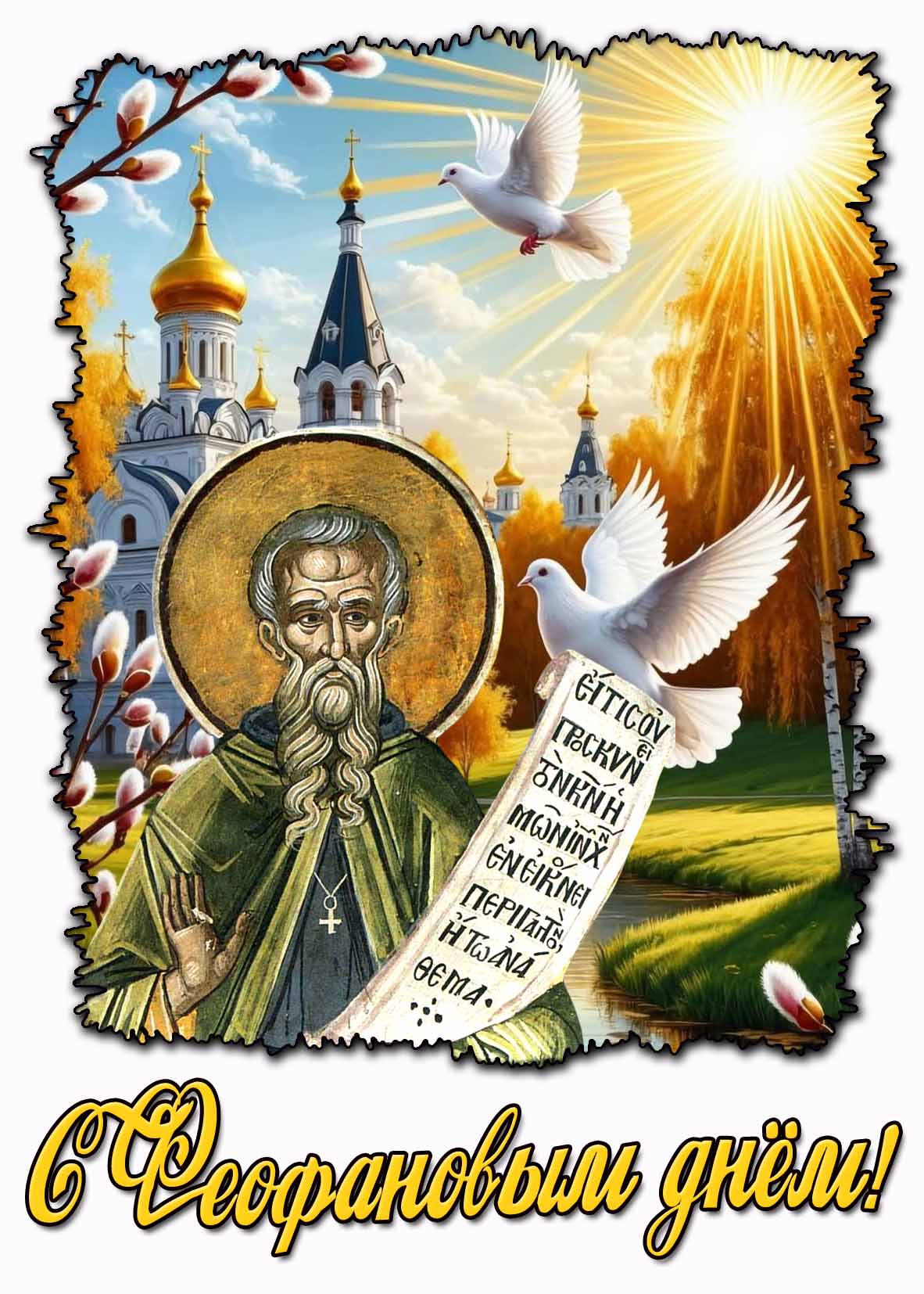 Открытка с Феофановым днём