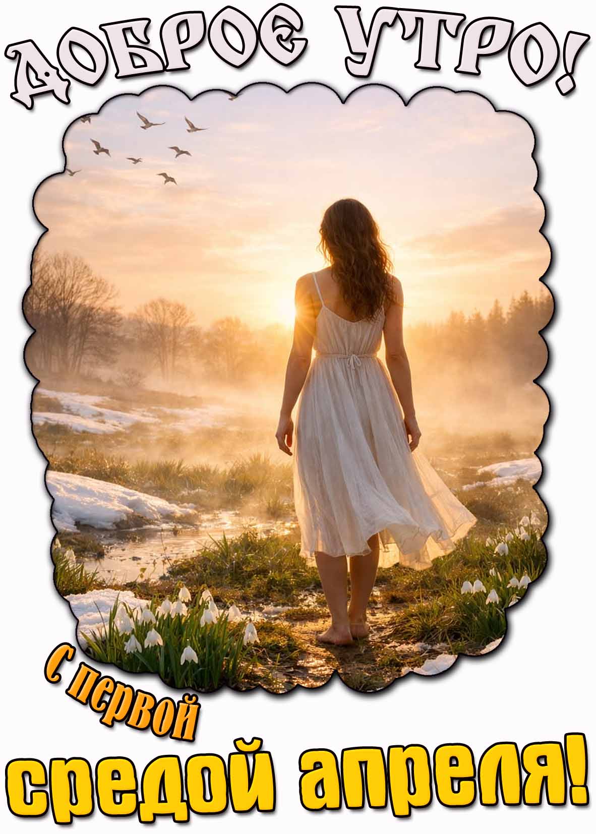 Картинка "Доброе утро! С первой средой апреля!"