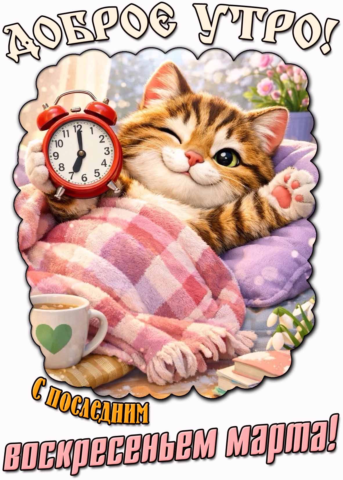Картинка "Доброе утро! С последним воскресеньем марта!"