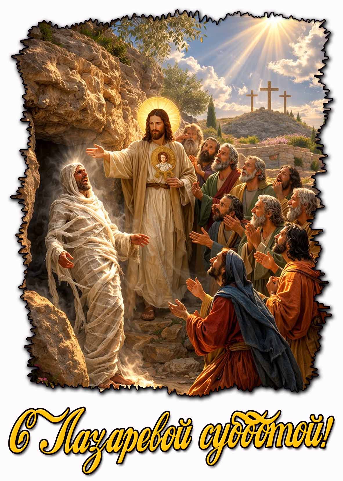 С Лазаревой субботой! - красивая открытка