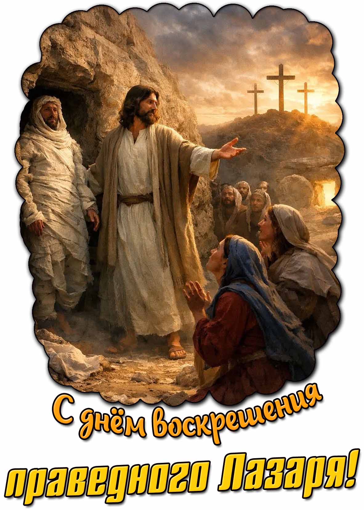 Картинка с днём воскрешения праведного Лазаря