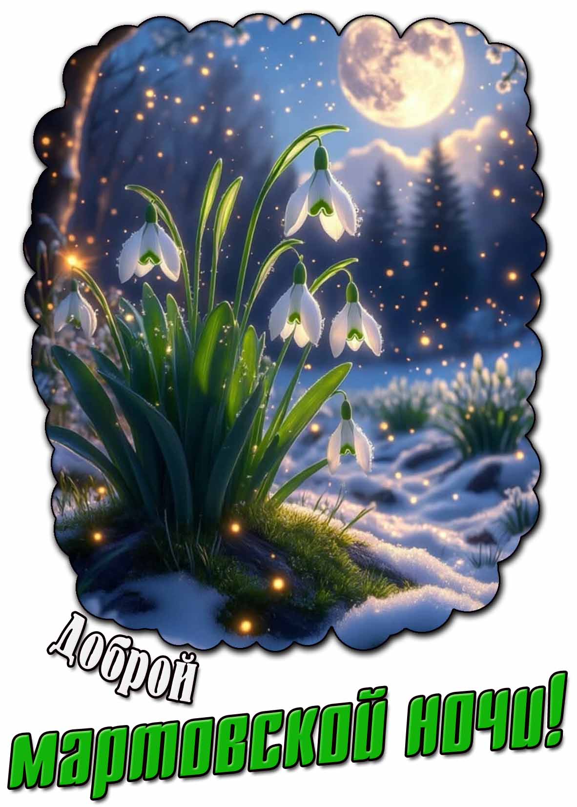 Открытка доброй мартовской ночи