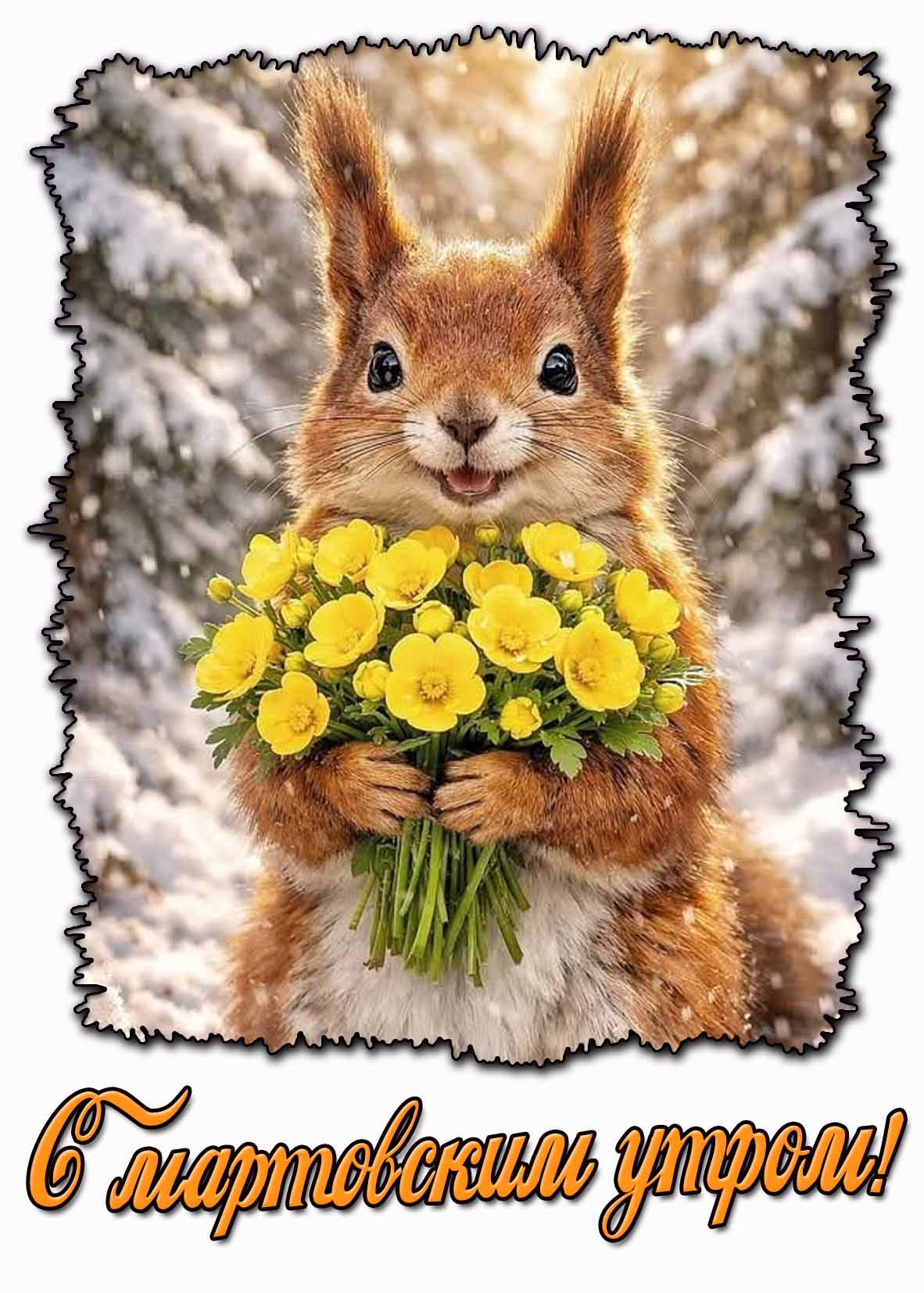 Прикольная открытка с мартовским утром