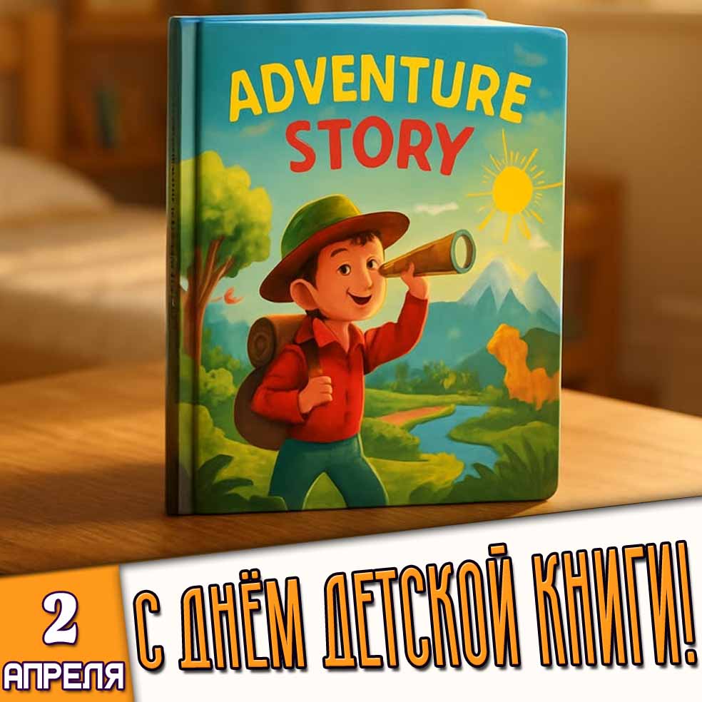 Картинка 2 апреля - с днём детской книги!