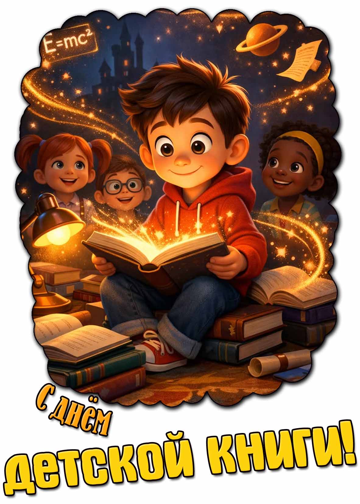 С днём детской книги! - прикольная открытка