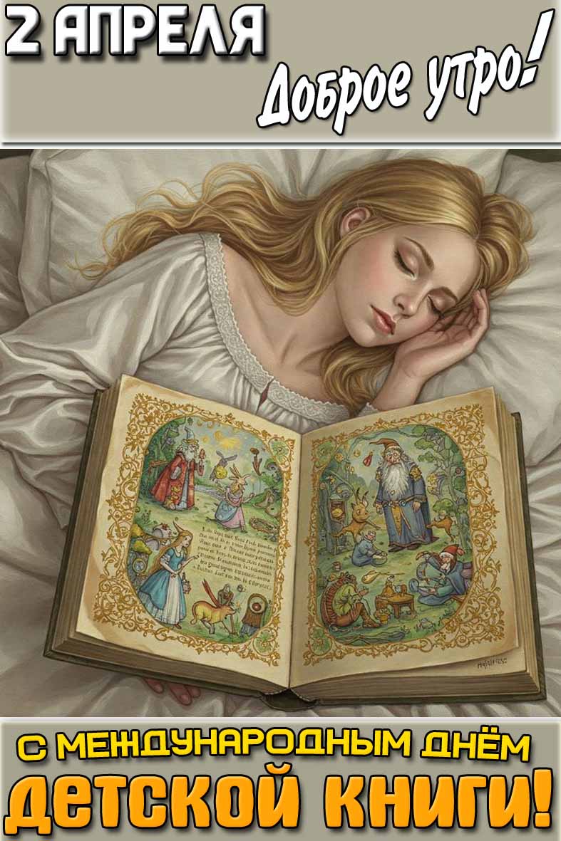 Картинка "2 апреля доброе утро! С Международным днём детской книги!"
