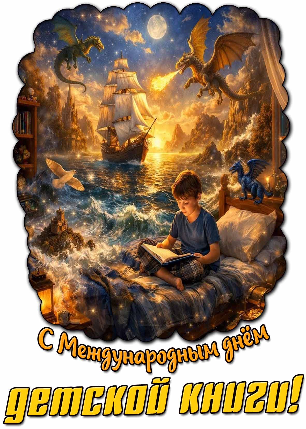 Картинка с Международным днём детской книги