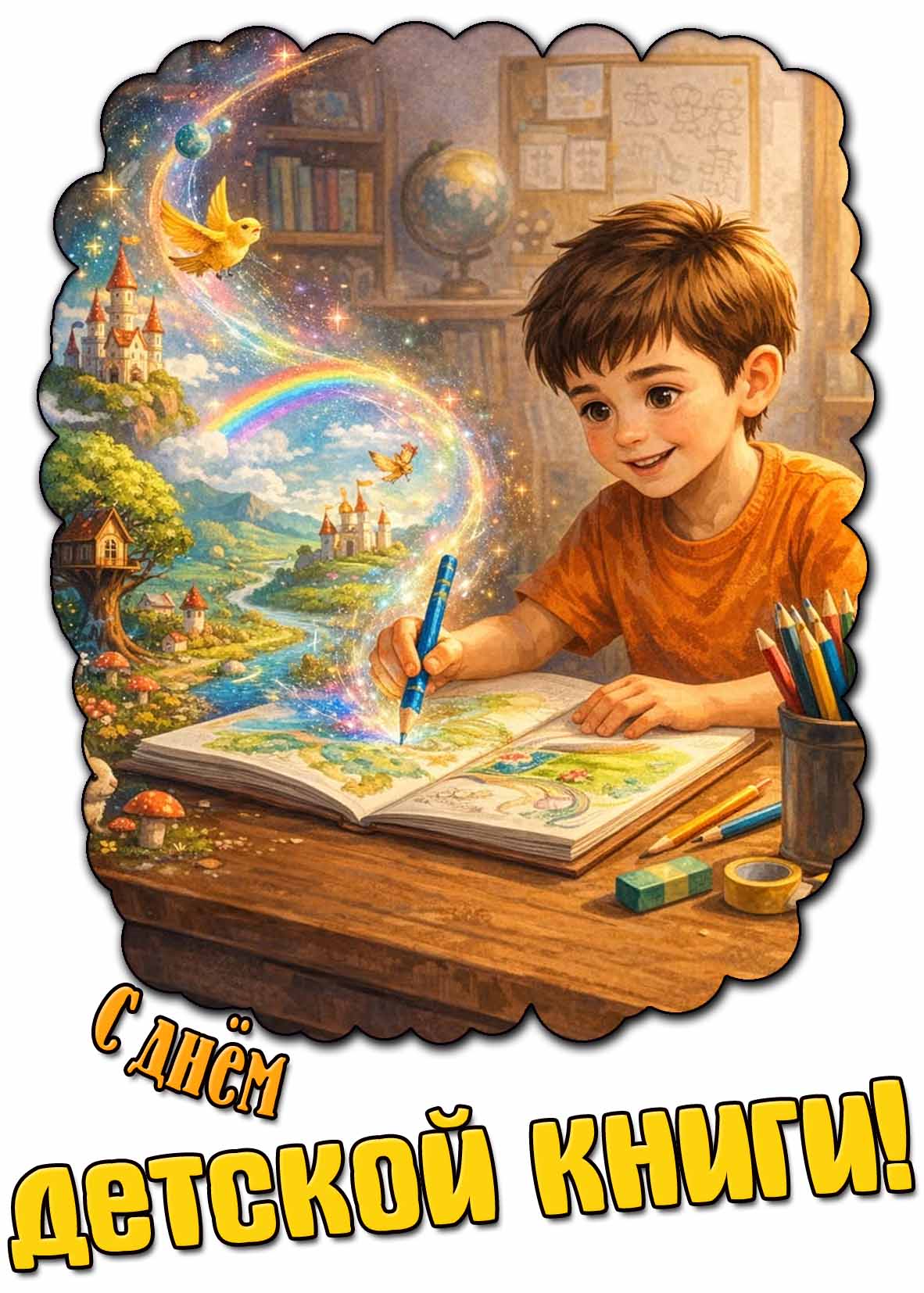 Картинка с днём детской книги