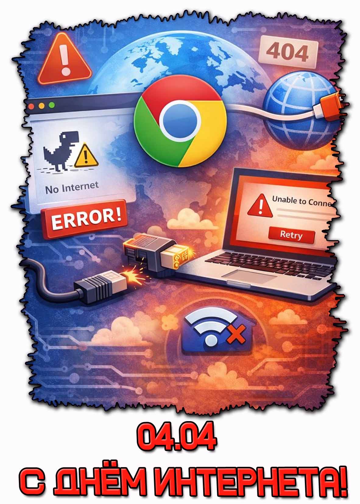 Открытка "04.04 - с днём интернета!"