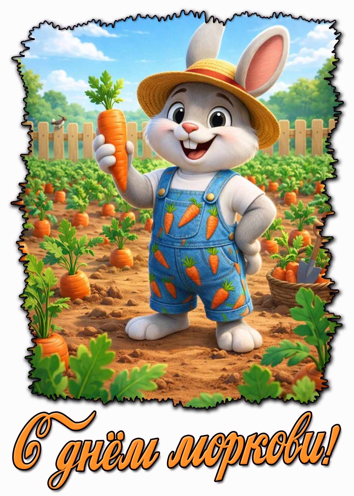 Мультяшная картинка с днём моркови