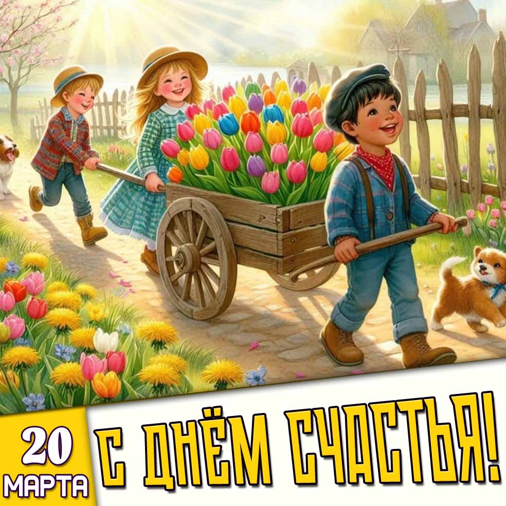Картинка 20 марта - с днём счастья!