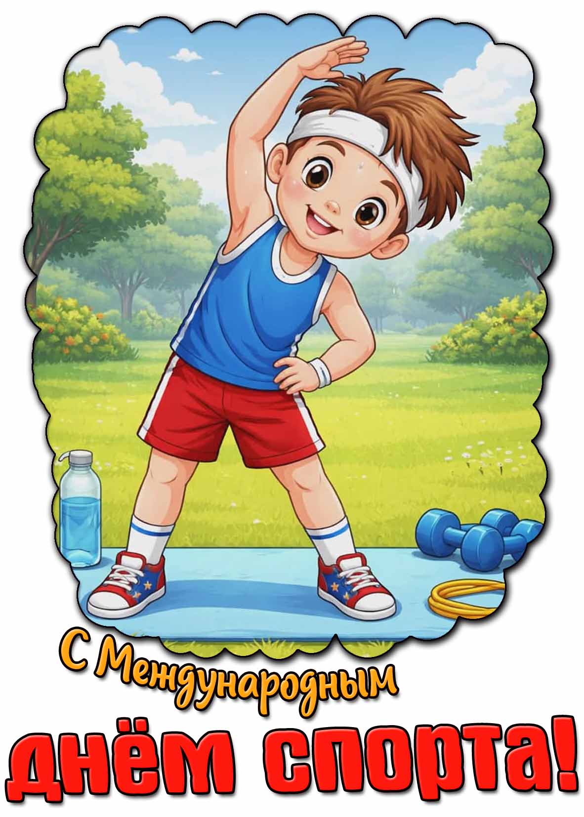 Картинка с Международным днём спорта