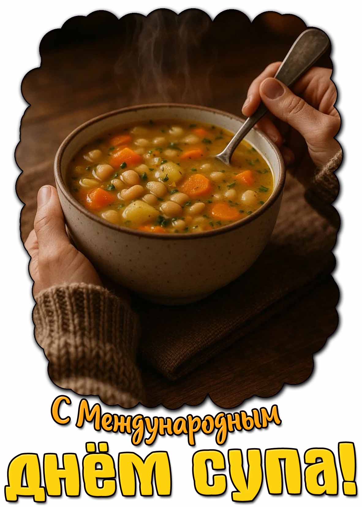 Открытка с Международным днём супа