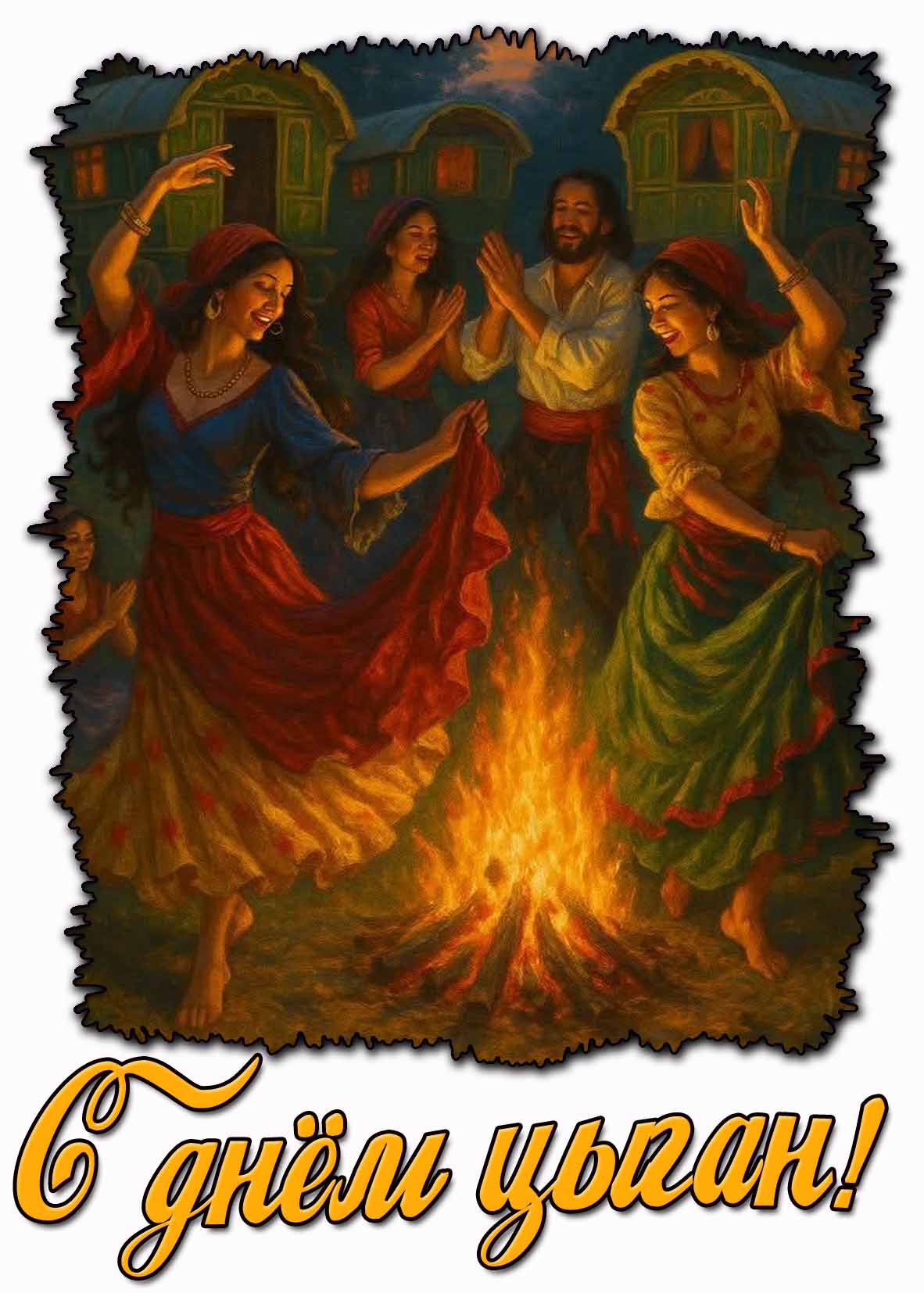 С днём цыган! - красивая открытка