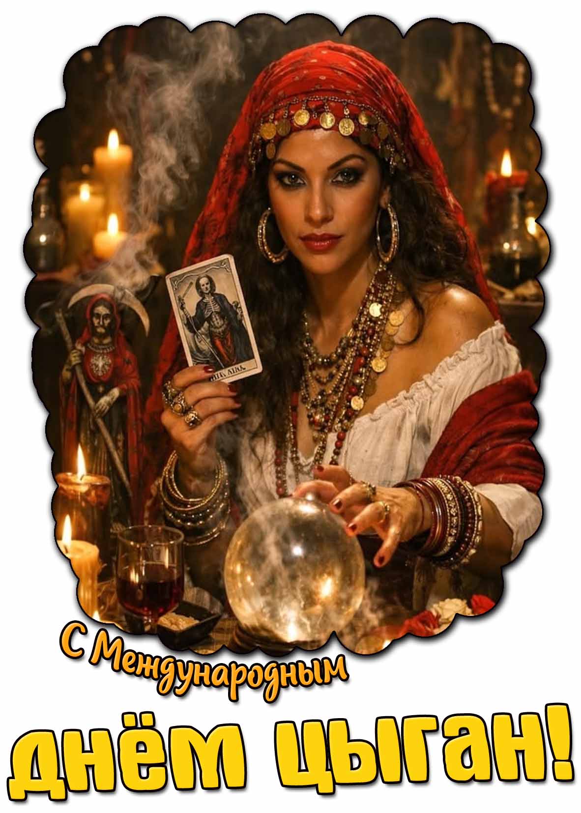 Открытка с Международным днём цыган