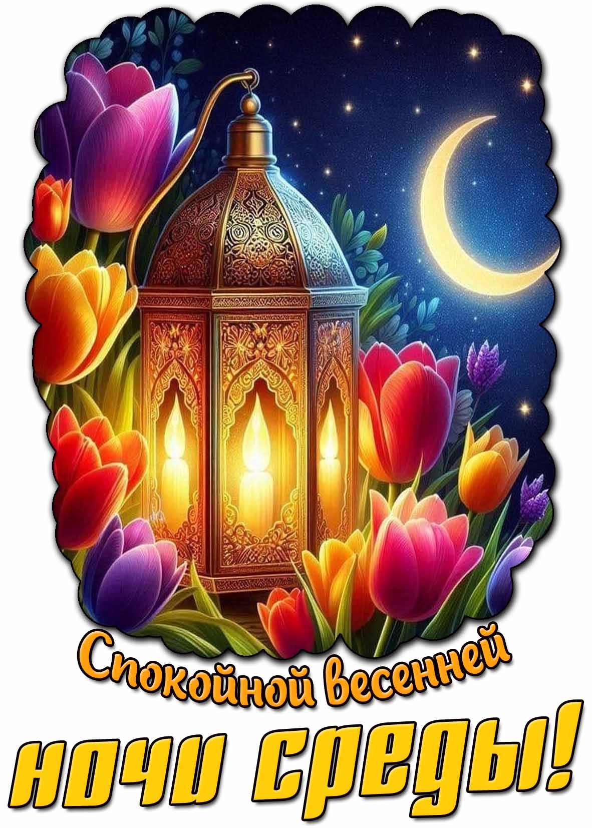 Картинка спокойной весенней ночи среды