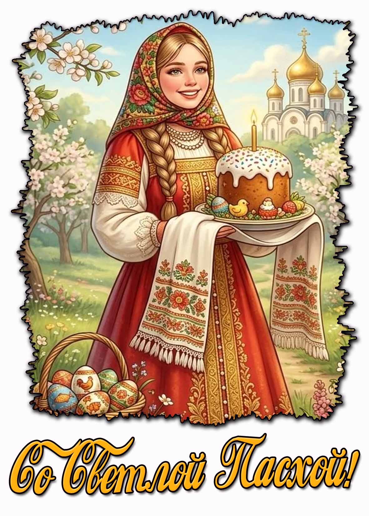 Открытка со Светлой Пасхой