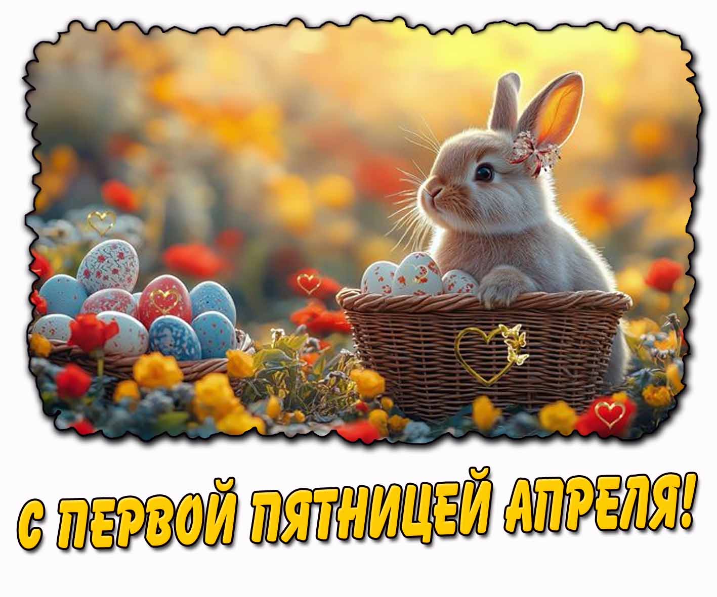 Милая открытка с первой пятницей апреля