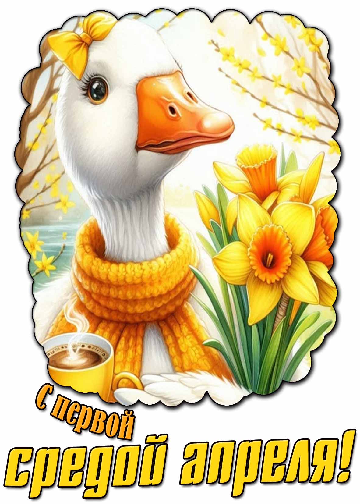 Прикольная картинка с первой средой апреля