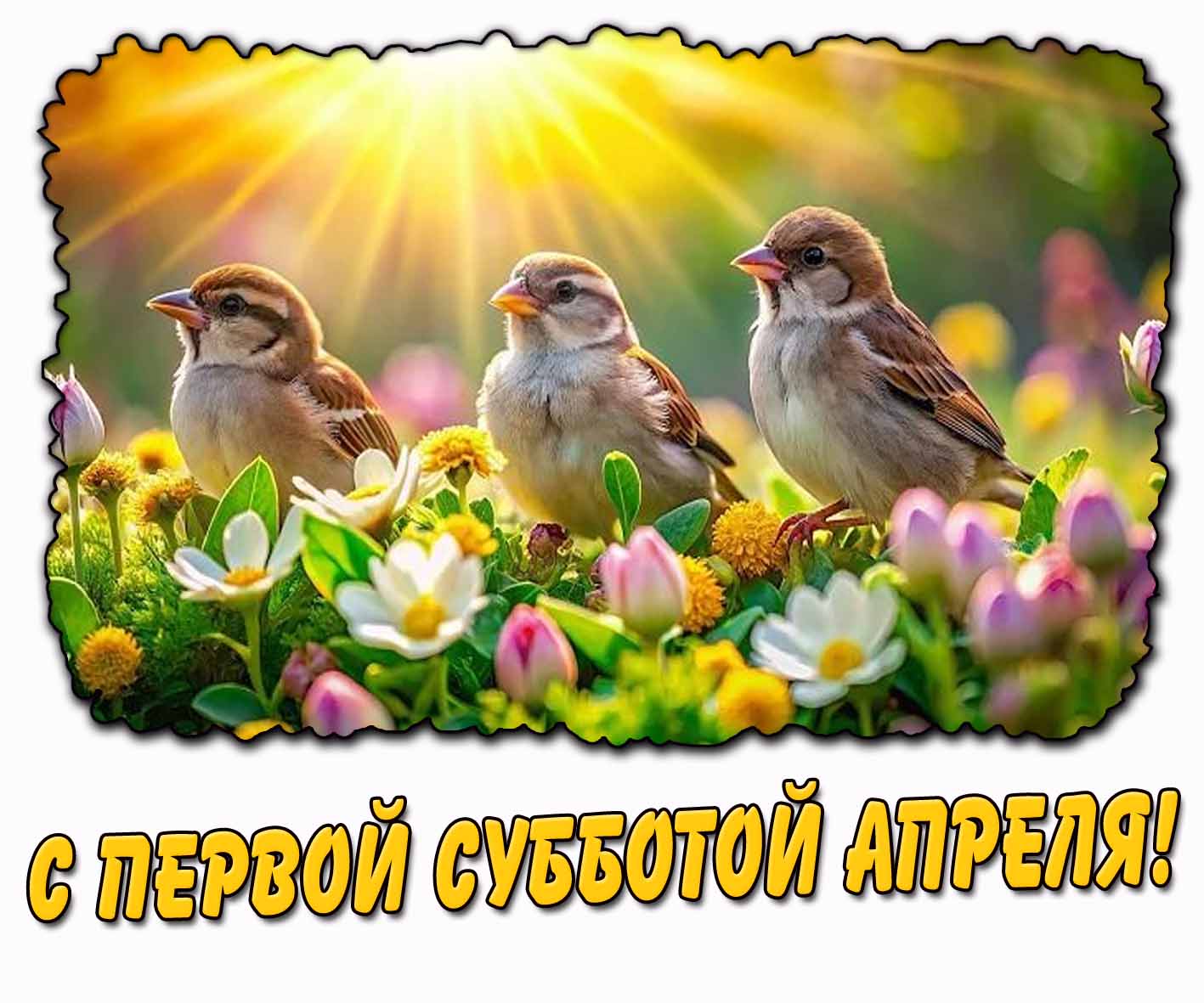 Солнечная картинка с первой субботой апреля