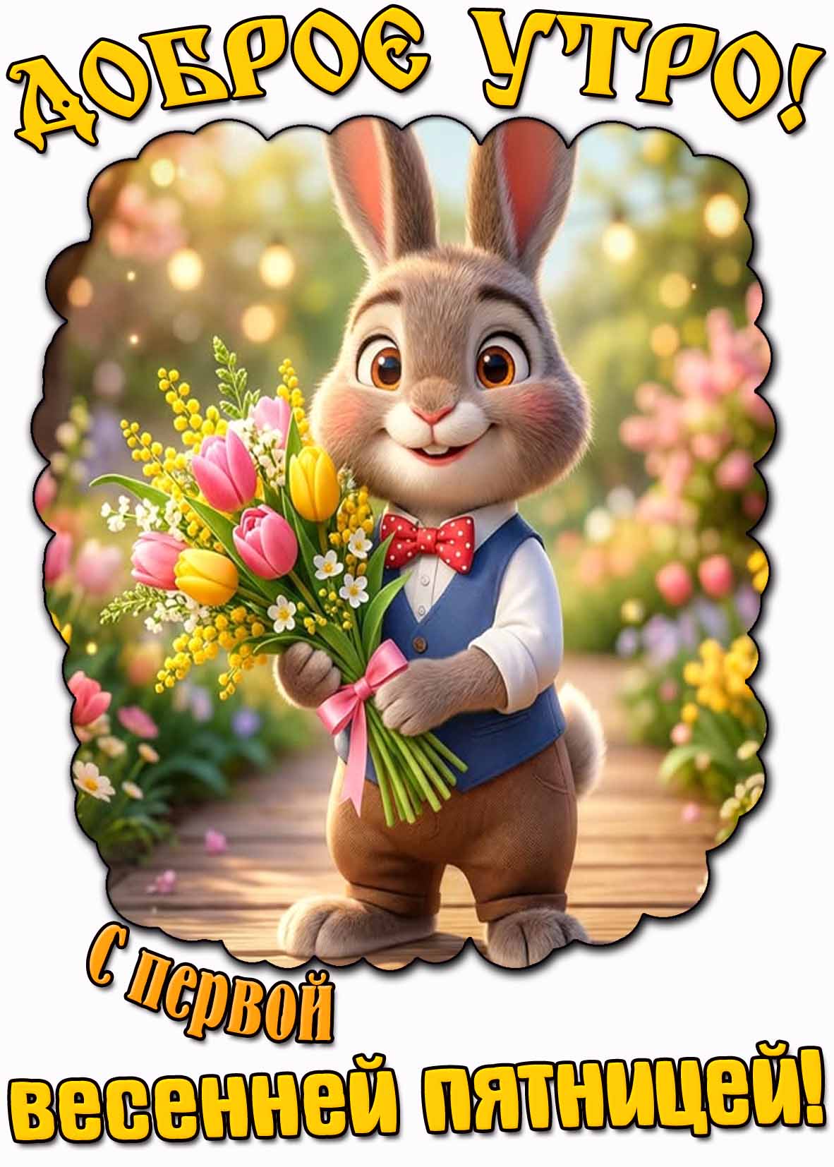 Картинка "Доброе утро! С первой весенней пятницей!"