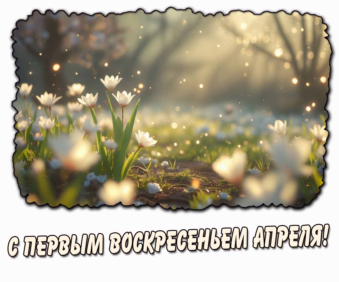 С первым воскресеньем апреля! - картинка с цветами