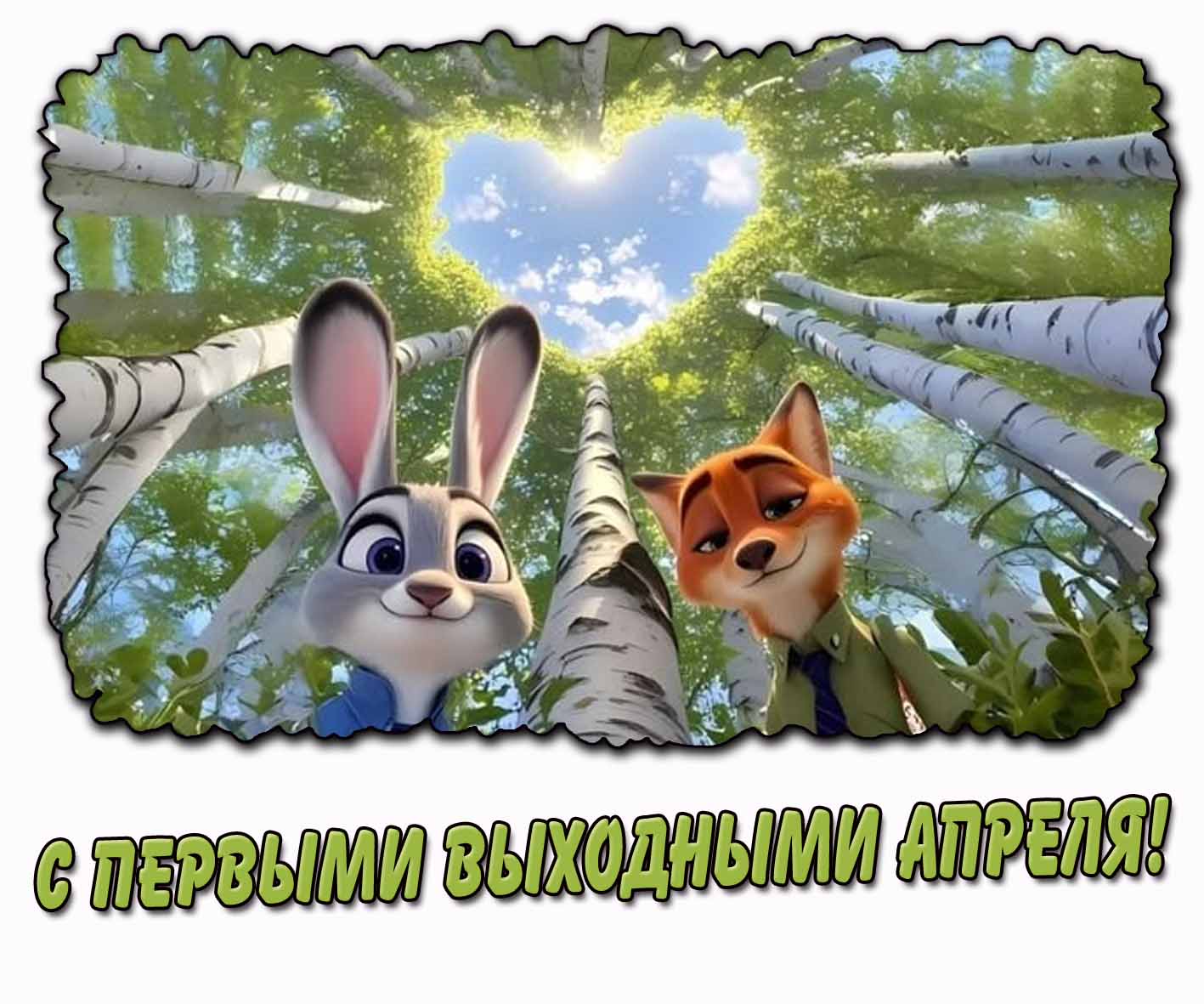 Мультяшная картинка с первыми выходными апреля