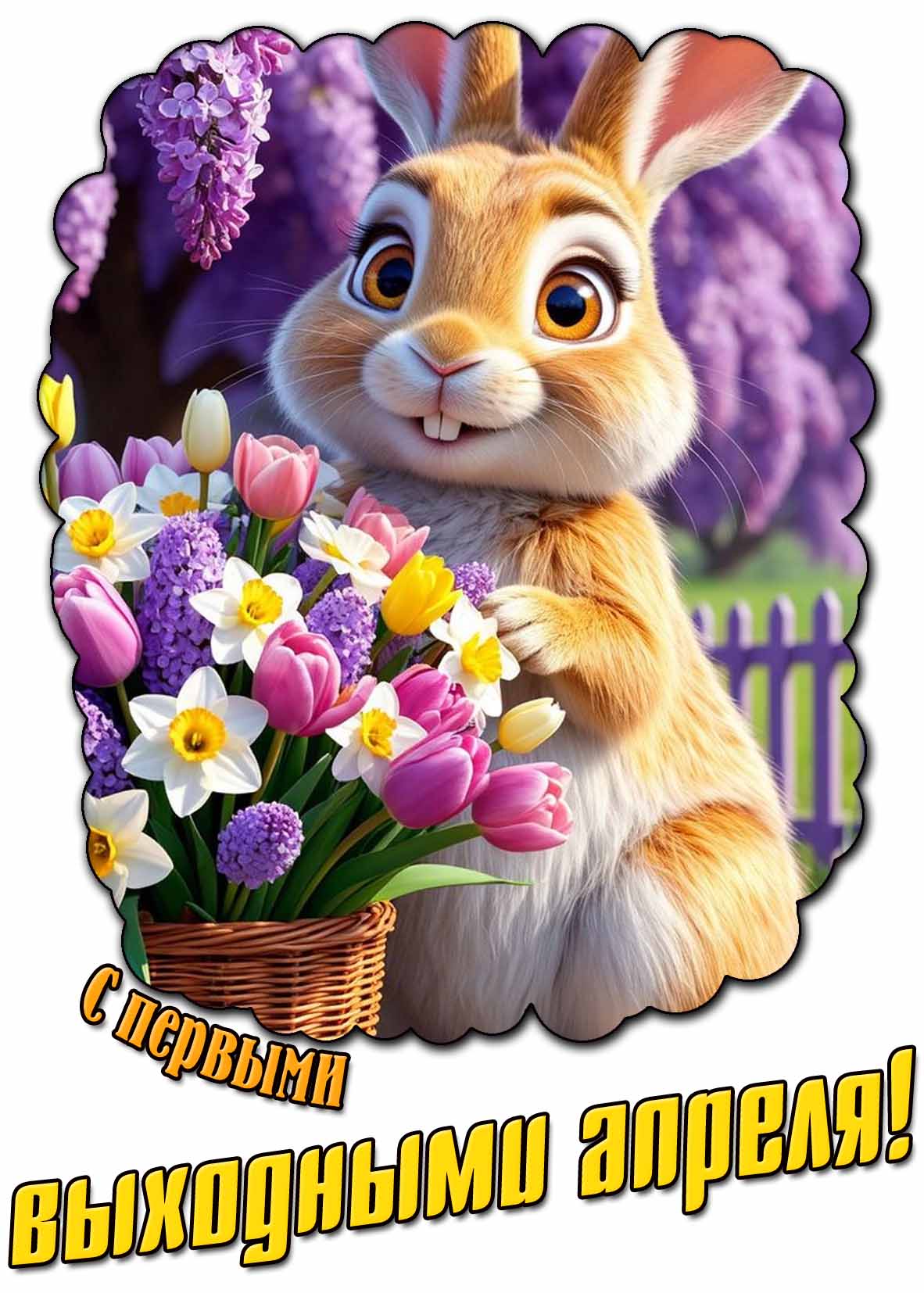 Красивая картинка с первыми выходными апреля