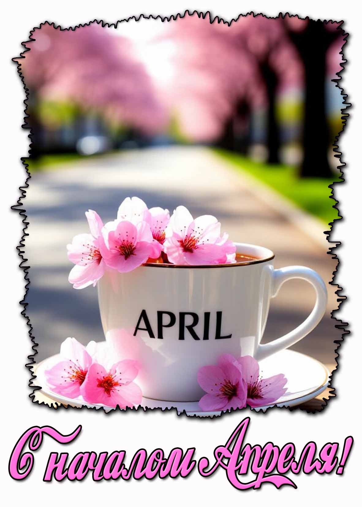 Красивая картинка "С началом апреля!"