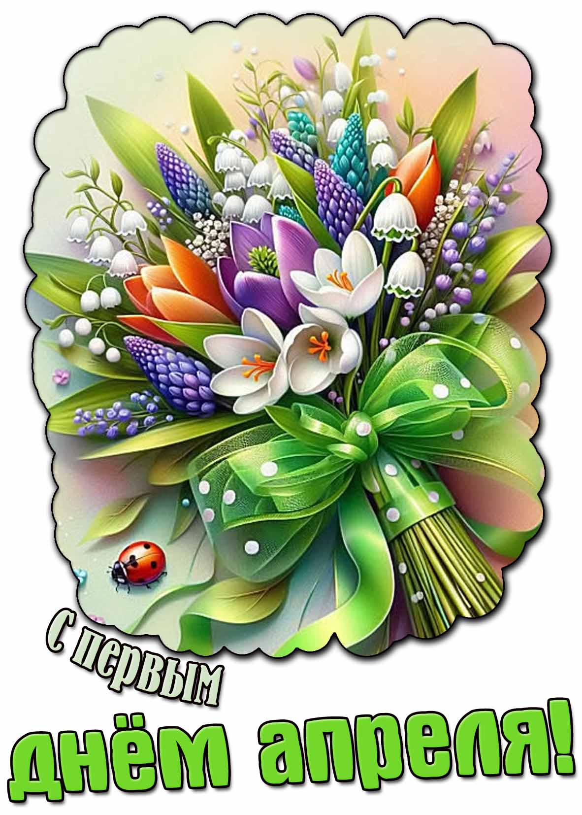 Открытка с первым днём апреля