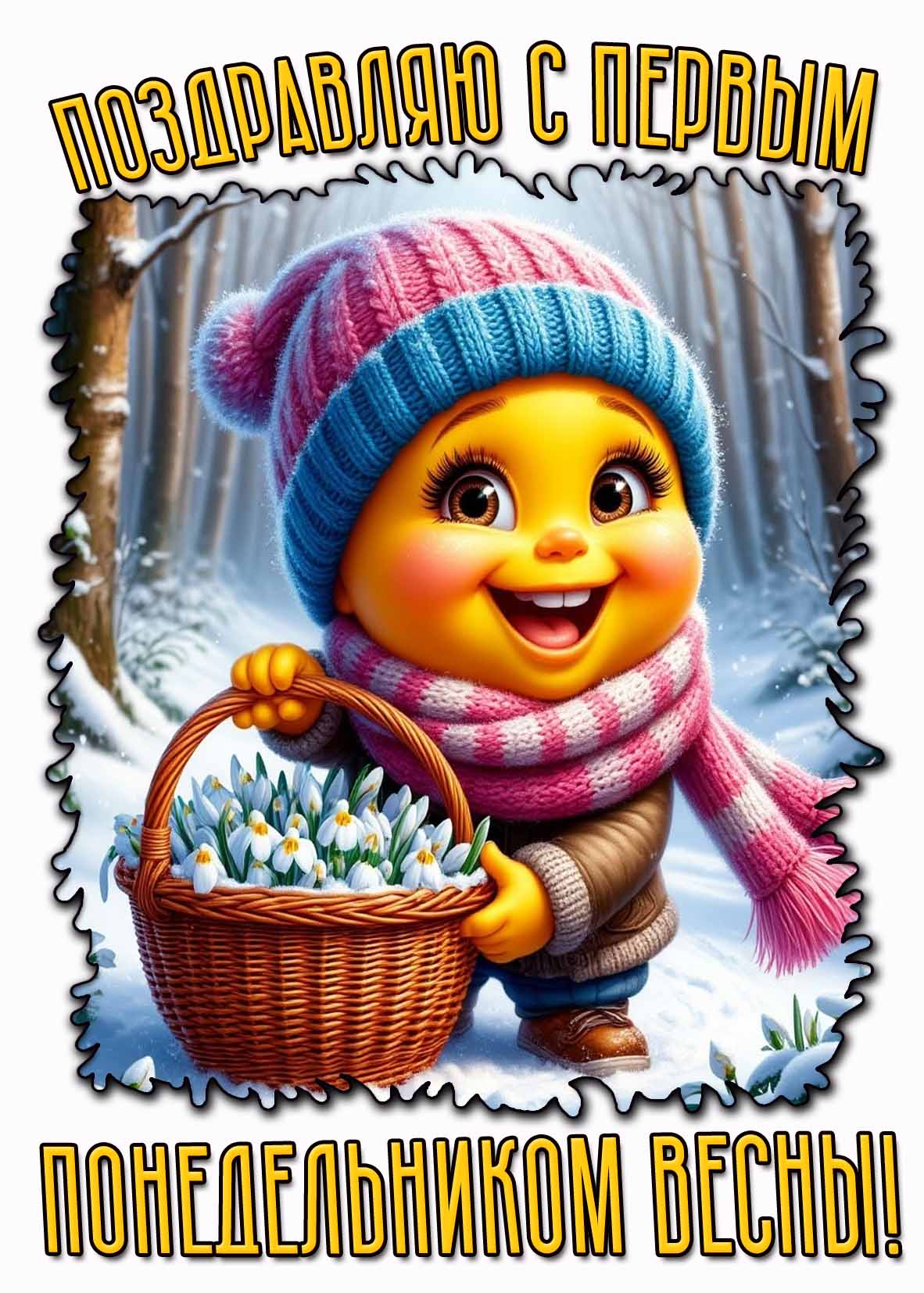 Картинка "Поздравляю с первым понедельником весны!"