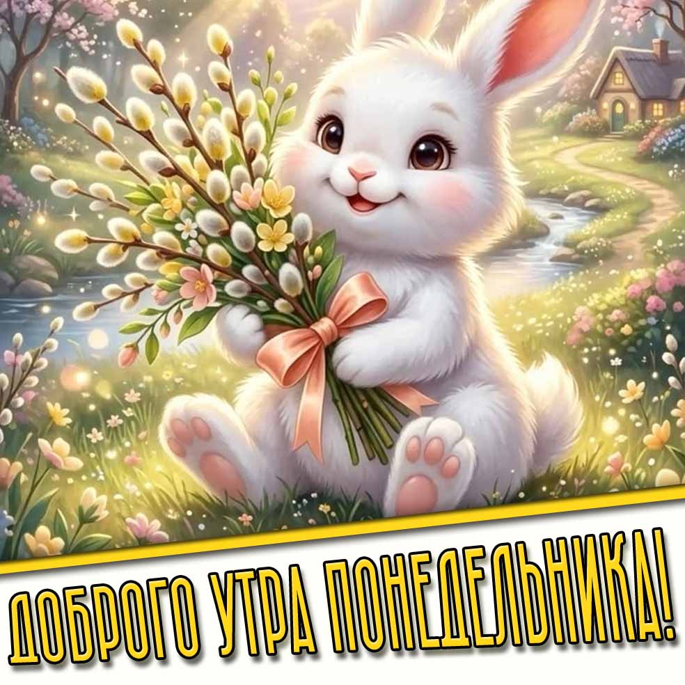 Весенняя картинка "Доброго утра понедельника!"