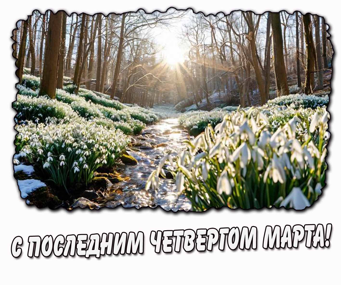 Весенняя картинка с последним четвергом марта