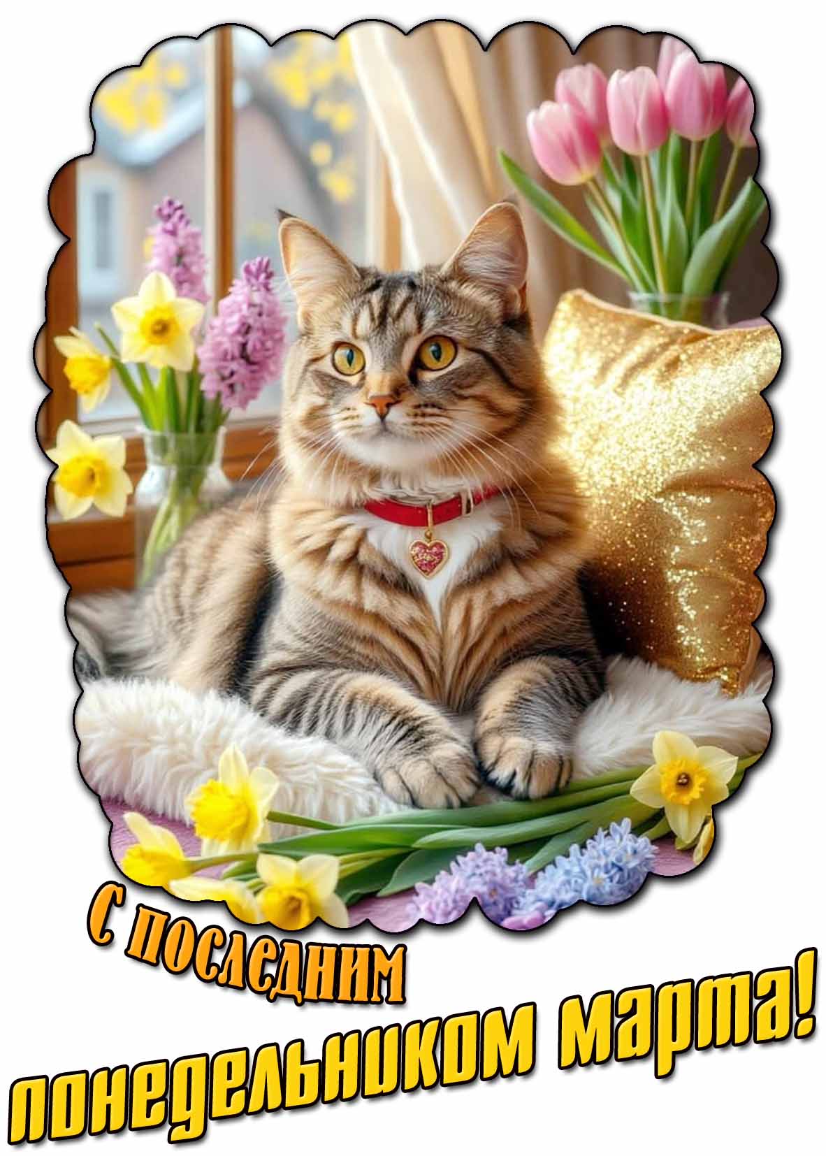 Открытка с последним понедельником марта