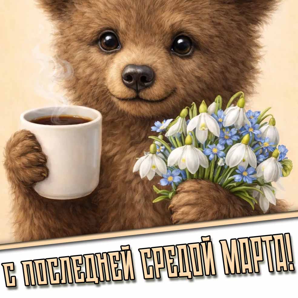 С последней средой марта! - милая картинка