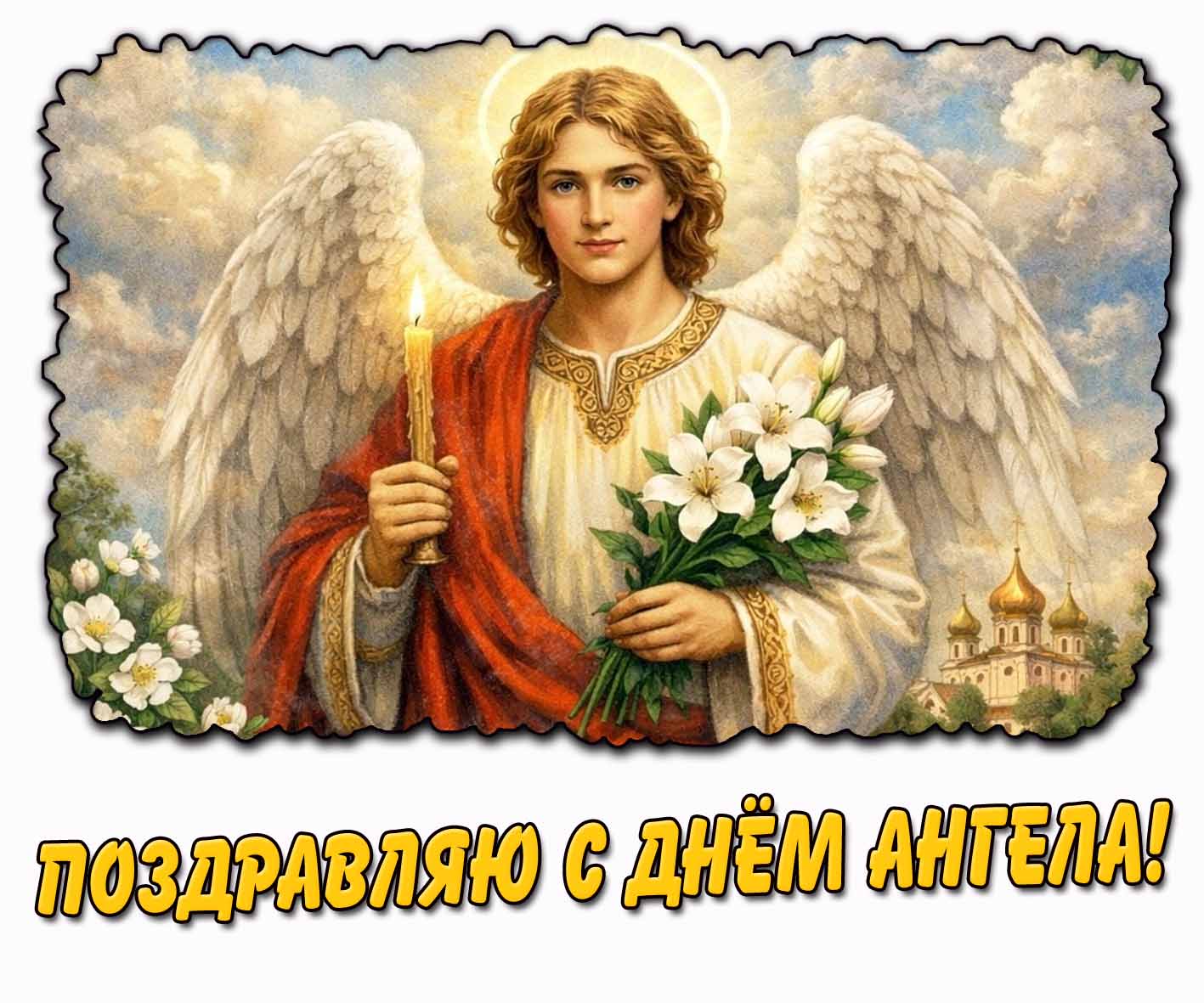 Поздравляю с днём ангела! - картинка для мужчины