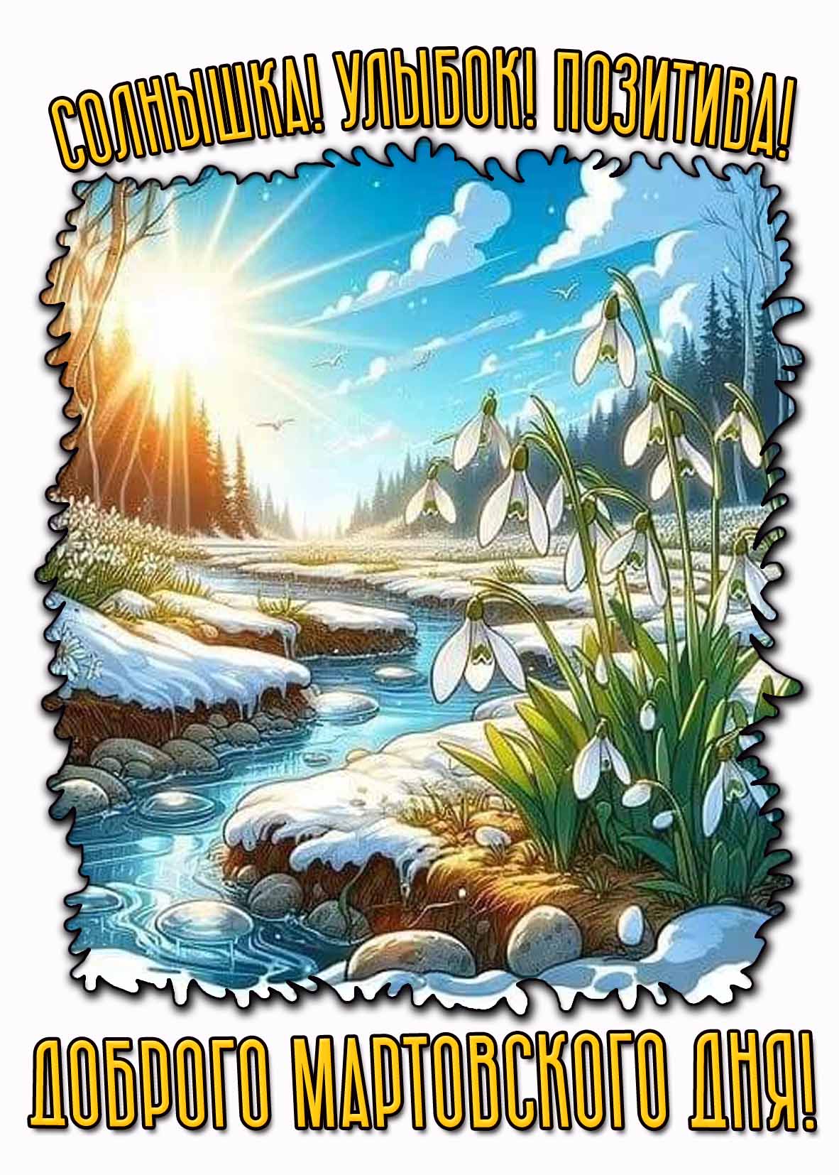 Картинка "Солнышка! Улыбок! Позитива! Доброго мартовского дня!"