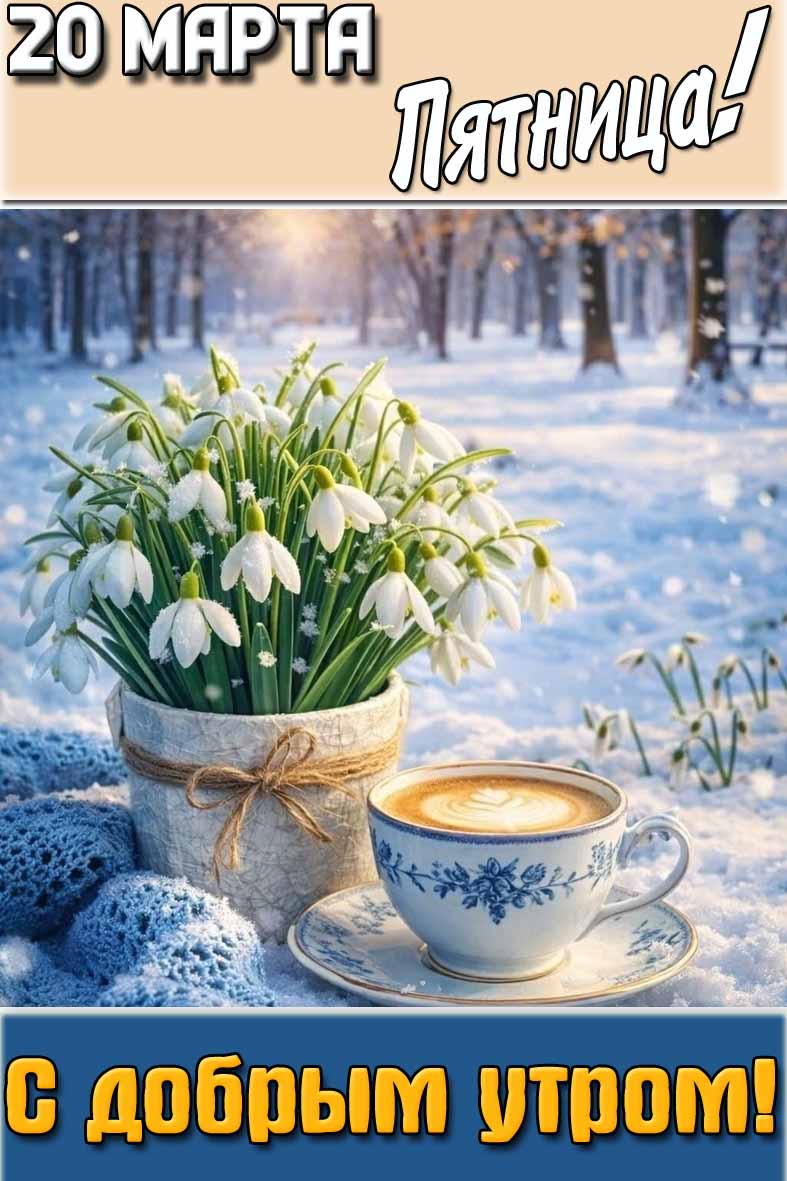 Открытка "20 марта пятница! С добрым утром!"